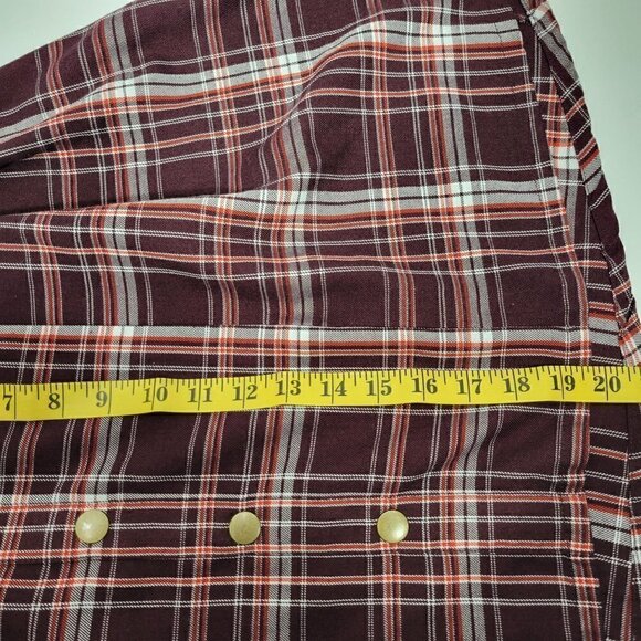 Torrid Women's Plaid Maroon Pull on Light Flannel Feeling Skirt Size 0 (12/L) - Picture 11 of 12